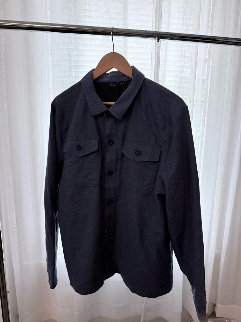 TravisMathew Dark Navy Button-Front Shirt Jacket